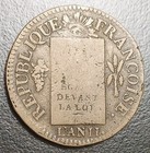 1793 Bb France 1 Sol L an Ii First Republic Historical Old Coin Km 619