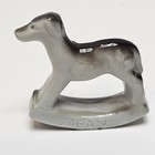 Vintage Japan Rocking Horse Gray Dog Figurine 2 1 2 