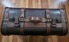 Harry Potter Hogwarts Leather Wooden Luggage Suitcase