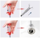 6 Pack Drain Snake Clog Remover Hair Removal Cleaning Tool Plumbing Pipe Sewer