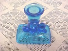 Cobalt Blue Glass Candle Holder Bird Figurine Beverage Glass Lot Of 4 Pieces 