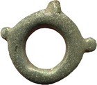 Ancient Celtic Danubian Bronze Ae 20 3-knobbed Ring Proto-coin 800bc - 300 Bc