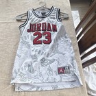 Jordan Boys Basketball Jersey Size 23 Mesh Polyester Sleeveless Jumpman White