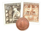Wwii Germany 1 Reichspfennig 1936-1940 Bronze Coin   Mnh Stamps Collectible