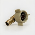  10  1 2  Pex Crimp X 1 2  Npt Female Brass Swivel Elbow Adapter Lead Free