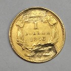 1859  1 Indian Princess Gold Dollar Type 3 Cool Detail Reverse Damage  k33