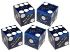 Palace Station Vegas Casino Craps Dice Blue Polished Set Of 5 Matching Serial  s