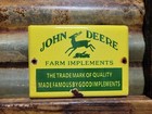 Vintage John Deere Porcelain Sign Farm Implements Tractor Dealer Sales   Service