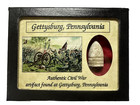 Dropped Civil War Bullet From Gettysburg In Matted Color Display Case With Coa