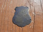 1878 Brass Wyatt Earp Peacemaker Gun Butt Tag Plaque  Western Old West