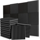12-96x Acoustic Foam Panel Wedge Studio Soundproofing Sound Absorbing Wall Tiles