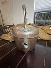 Antique Large 13    Hammered Copper  Tea Kettle Middle Eastern Maker Mark