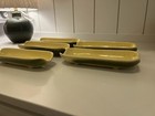 Vintage Beautiful Corn Server Lg Ceramic Plates  Set Of 5  Amazing Condition 