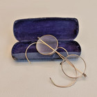 Antique Glasses 10ct Gold Plated Frame  To The King Dixey Optics Birmingham