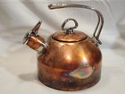 Vintage Chantal Sl37-19cp Copper 1 8 Qt Tea Kettle 2-tone Whistle With Handle