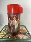 Vintage Aladdin 1963 Bonanza Green Lunchbox Lunch Thermos Hoss Ponderosa
