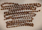 Vintage Italian Crystal Chandelier Amber Prism Chain 186 Inches