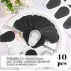 40 Pcs Adhesive Eye Patche For Adult  3 3 X 2 3 Inch  Black