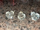 Set Of 3 Matching Antique Pressed Glass Chest Of Drawer Pulls 1820s Era Salvage
