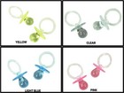 Large Acrylic Pacifier Baby Shower Favor Choose Color   Package Amount