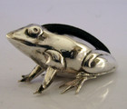 Novelty Sterling Silver Pin Cushion Frog C1950 Vintage Needlework