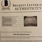 Hof Willie Mays Signed Nl Baseball Beckett Certified Auto Bas Aa02787 Giants