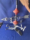     Old Vintage Rooster Pheasant Weathervane   Lightning Rod   Ball   Farm Display