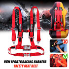 4 Point Harness 2  Seat Belt For Polaris Can-am Kawasaki Red 2 Pack
