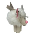 Vintage Soft Ball Sheep Creature By Jeanne Miller-clark 1980 Wooly White Tag