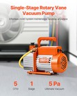 Vacuum Pump 5 Cfm Hvac Single Stage Rotary Vane Vacuum Pump Oil Included