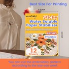 Craftido 8 5x11 12pcs Sticky Water Soluble Embroidery Stabilizer Printable