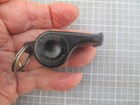 Vintage Black Plastic Us Navy Cork Ball Whistle   Marked  Made In Usa Us Navy