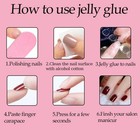 24pcs French Medium Coffin Press On Nails Acrylic False Nails Full Cover Artific