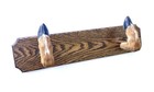 Taxidermy Deer Hoof Foot Feet Gun Rack On Oak Plaque Gunrack Dark Walnut Stain