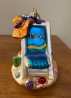 Rare Christopher Radko Beachy Dreams 5  Ornament Chair Hat Hawaiian Luau