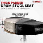 5 Core Drum Throne 4  Padded Ergonomic 441lb Capacity Height Adjustable Chair