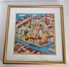 Michal Meron The Synagogue Of Venice Full Color Print Judaica Folk Art Signed 13