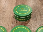 John Deere Metal Coasters Set Of 6 3 5  Cork Back In Round Storage Tin Licensed