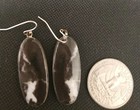 Southwest Sterling Silver   Turquoise Slab Dangle Earrings 