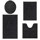Bathroom Rugs Sets 4 Piece  Extra Soft Absorbent Chenille Bath Rugs  Non Slip