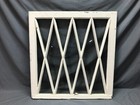 Antique Vtg Wood 13 Lite 30x31 Large Diamond Shabby Window Sash Old 1000-25b