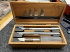 Vintage X-acto Hobby Chest Knife Tool Set In Wood Box Blades
