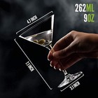 Season Story Large Martini Glasses Set Of 2-9oz  Modern   Unique Crystal Glass