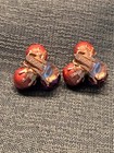 Vintage Signed Vogue Clip Earrings - Berry Faux Pearl Amethyst Crystal