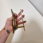 Vintage Solid Brass Laqured Lyre Napkin Letter Holder