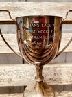 Silver Trophy Large Retro Vintage 10    255mm Antique History Cup Award Trophies