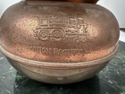Vintage Union Pacific Railroad Spittoon Brass Double Embossed 5 5     Steampunk