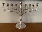 Pottery Barn 10  Silver Plated Maxfield Hotel Menorah