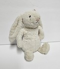 Jellycat Small Bashful Cream Snow Bunny Rabbit Pink Bow 8   