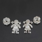 Tous Sweet Dolls Earrings Girl Motif Silver 925 Jewelry Fashion Accessories D962